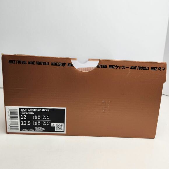 Nike Zoom Vapor 15 Elite FG Generation Pack Copper Size 12 Men - Picture 9 of 9
